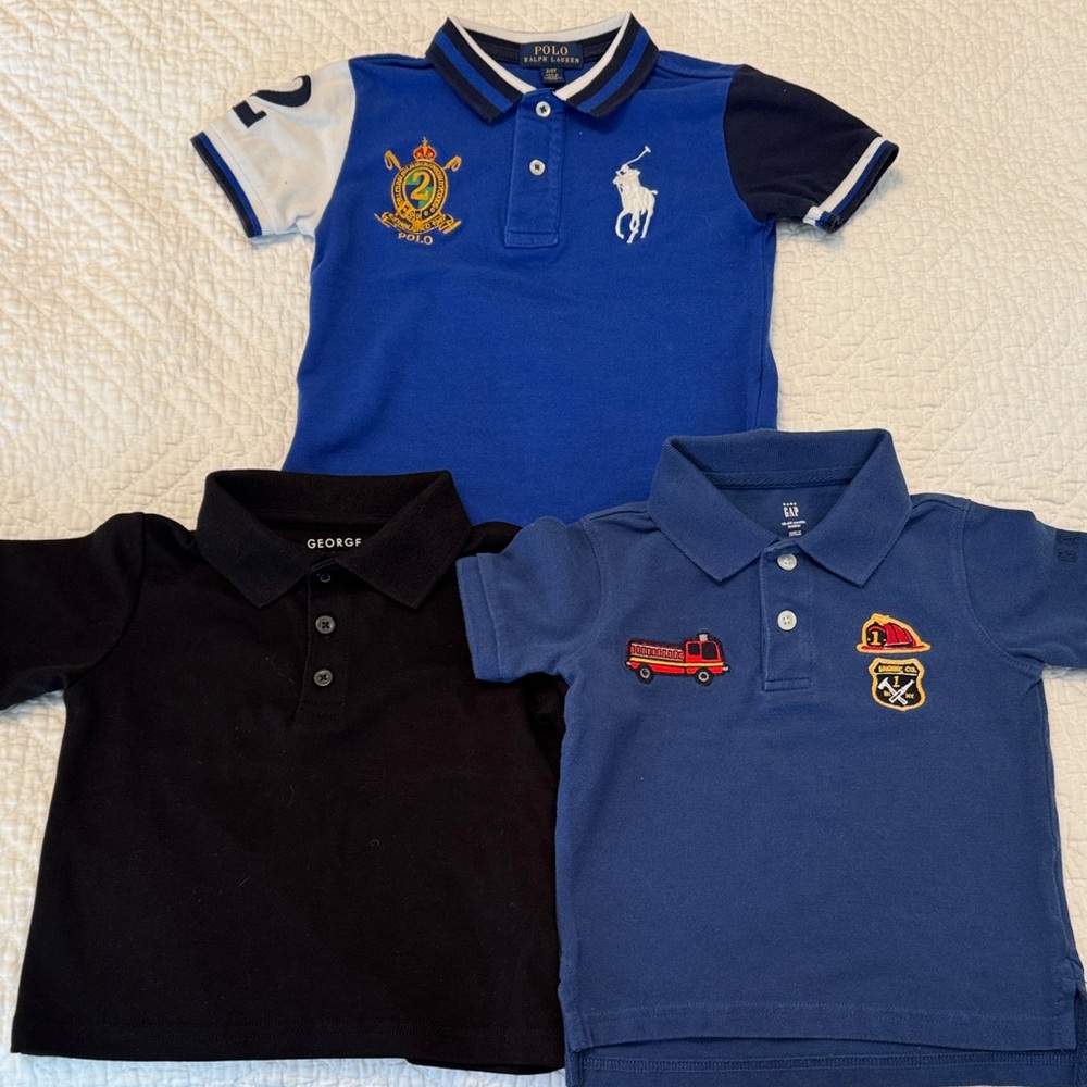3 piece boys bundle polos, size 2T